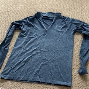 Men's Lululemon Blue Quarter-Zip Sweater